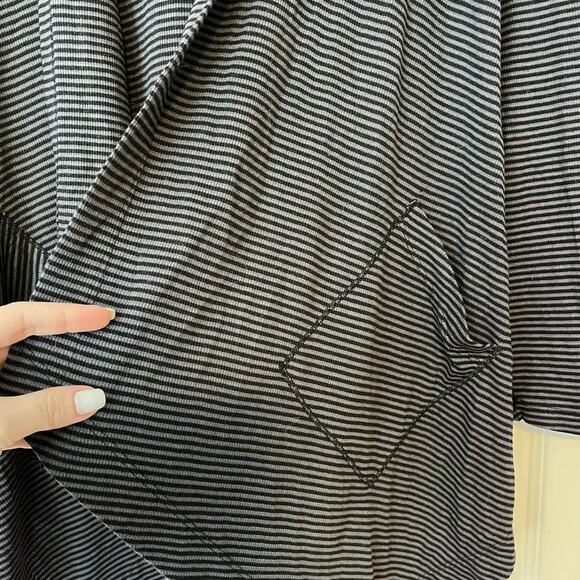 Splendid Striped Hooded Open Front Cardigan - Size S - Picture 4 of 6